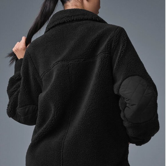 NEW ALO Yoga Women Sherpa Edge Shacket in Black size M Medium - Picture 2 of 5